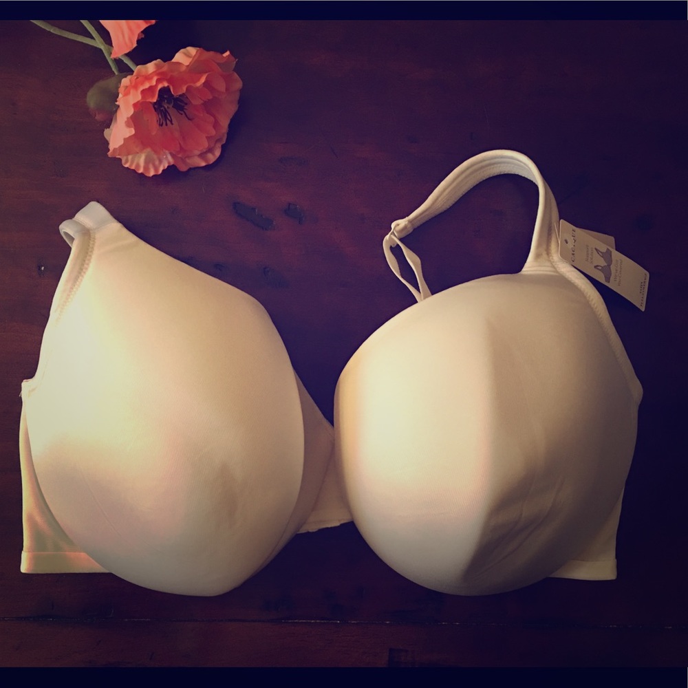 NEW Cacique satin full coverage bra- white 42DD